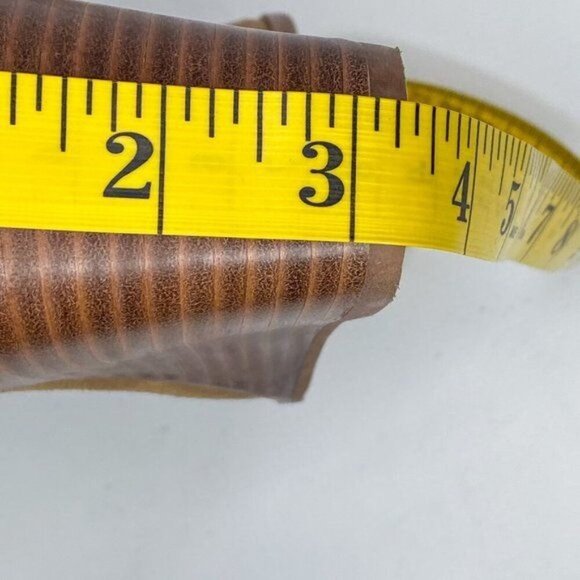 1.STATE Eren‎ Wedge Pump Bootie Caramel Brown Suede Open Toe Cutout 10 - Picture 10 of 10